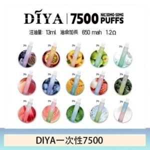 DIYA叮啞拋棄式7500 Puffs一次性電子煙3%