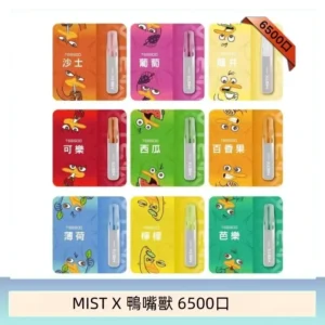 MIST X 鴨嘴獸 6500口一次性拋棄式電子煙｜陶瓷芯更穩定